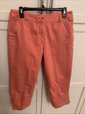 J. Jill Coral Cropped Jeans